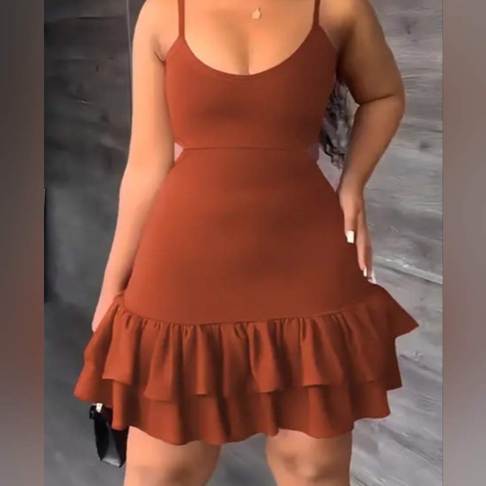 BROWN CAMI DRESS